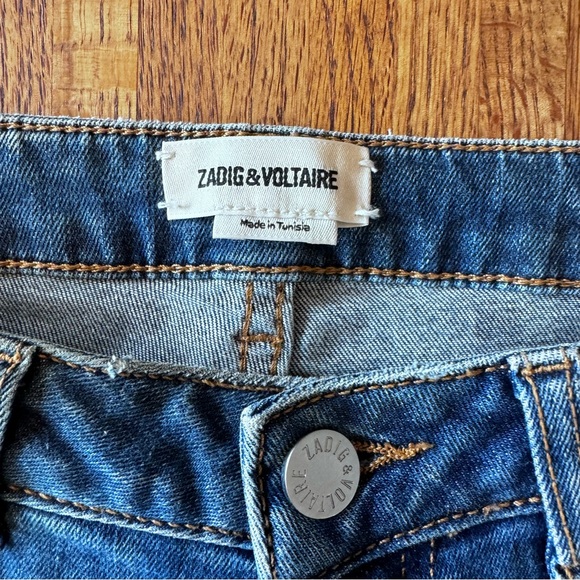Zadig & Voltaire Eva Use Bleu Jeans Size 26 - Picture 5 of 12